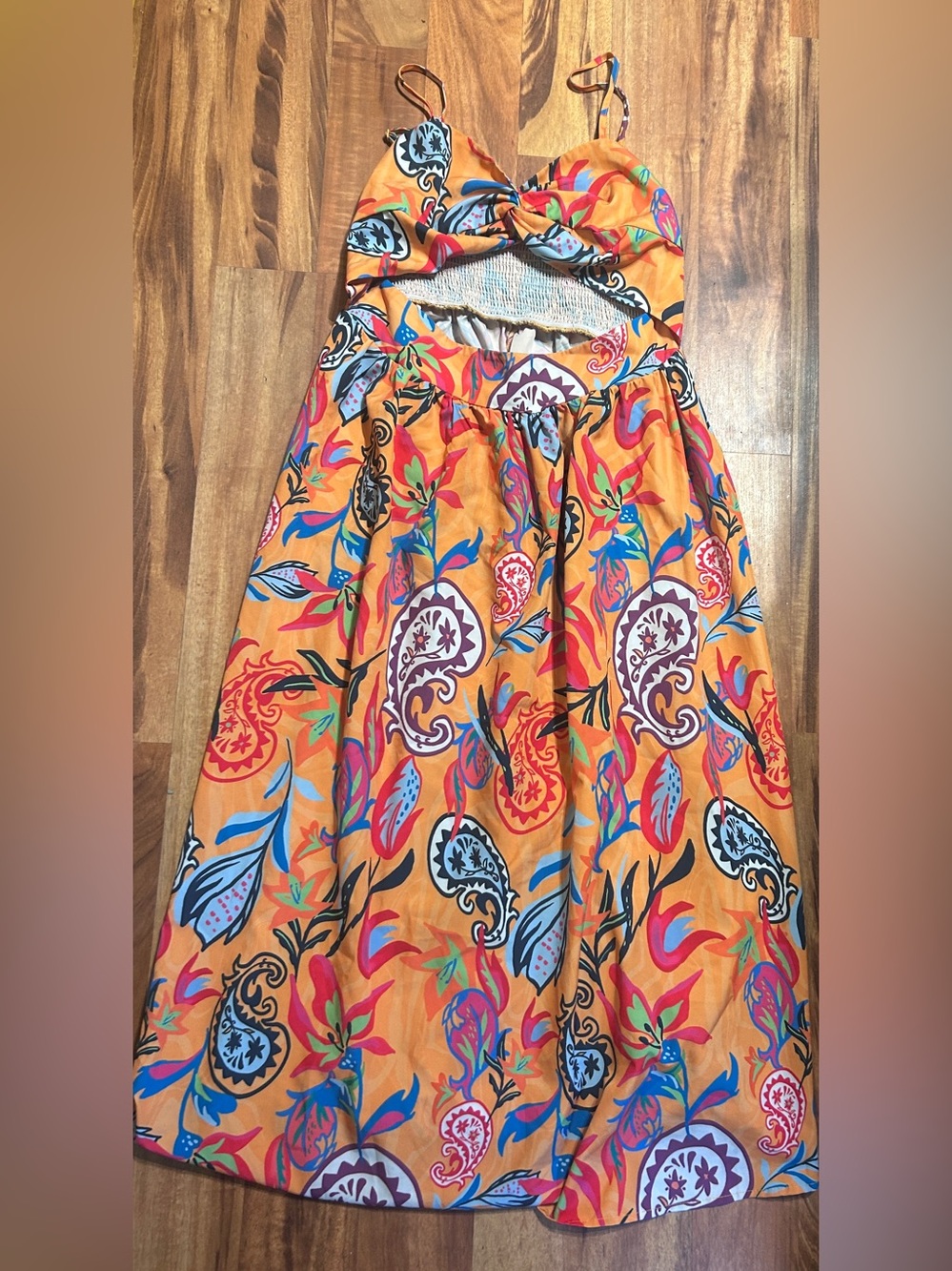 Shein Travachic Tropical Floral Cut Out Dress